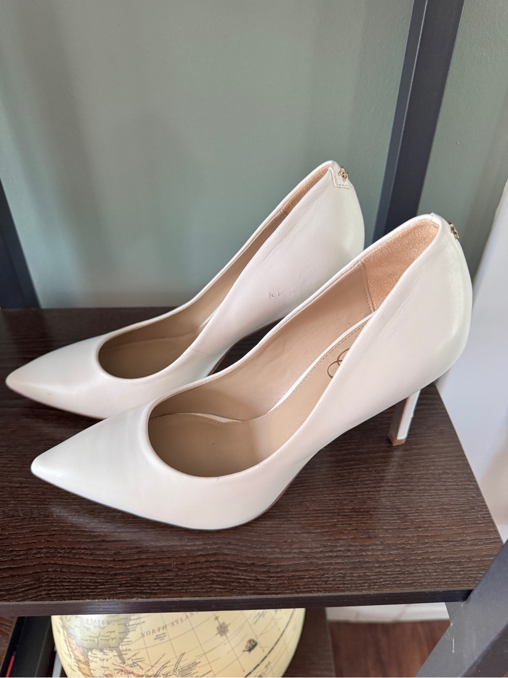 Sam Edelman Ivory Pointed Toe Stiletto Pumps